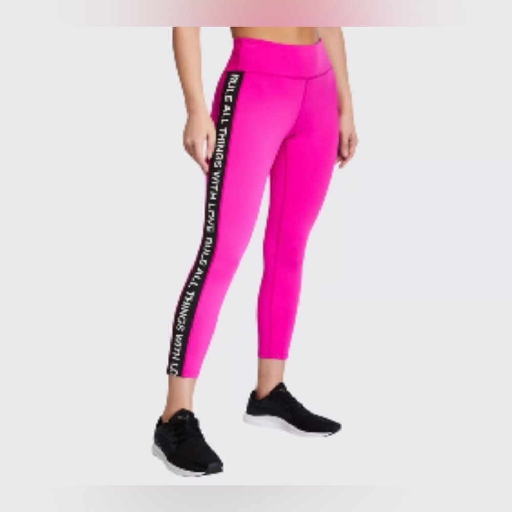 PAM & GELA Side Stripe 7/8 Active Leggings Size XS/S Pink
